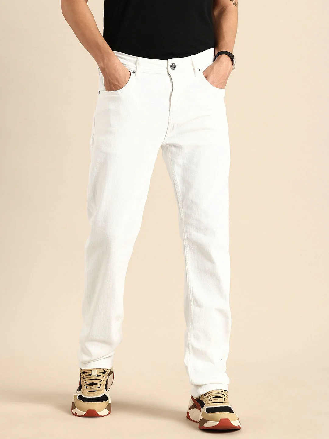Being Human Men Straight Fit Stretchable Jeans