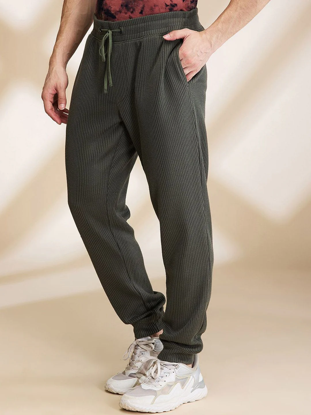 Being Human Men Striped Mid Rise Jogger - Image 2