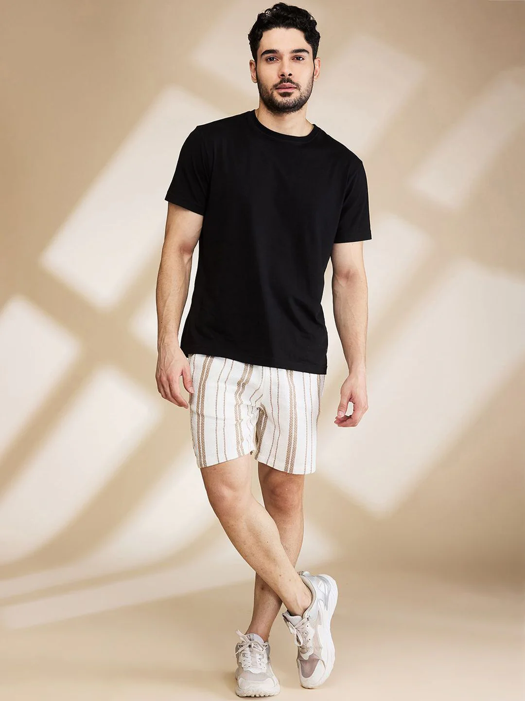 Being Human Men Striped Slim Fit Shorts - Image 5