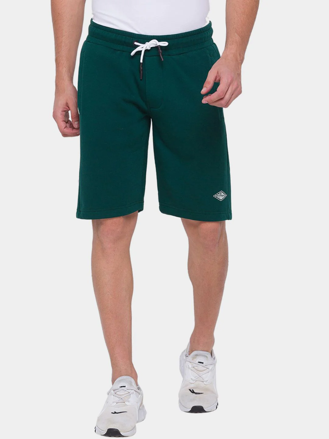 Being Human Men Teal Solid Regular Fit Sports Shorts