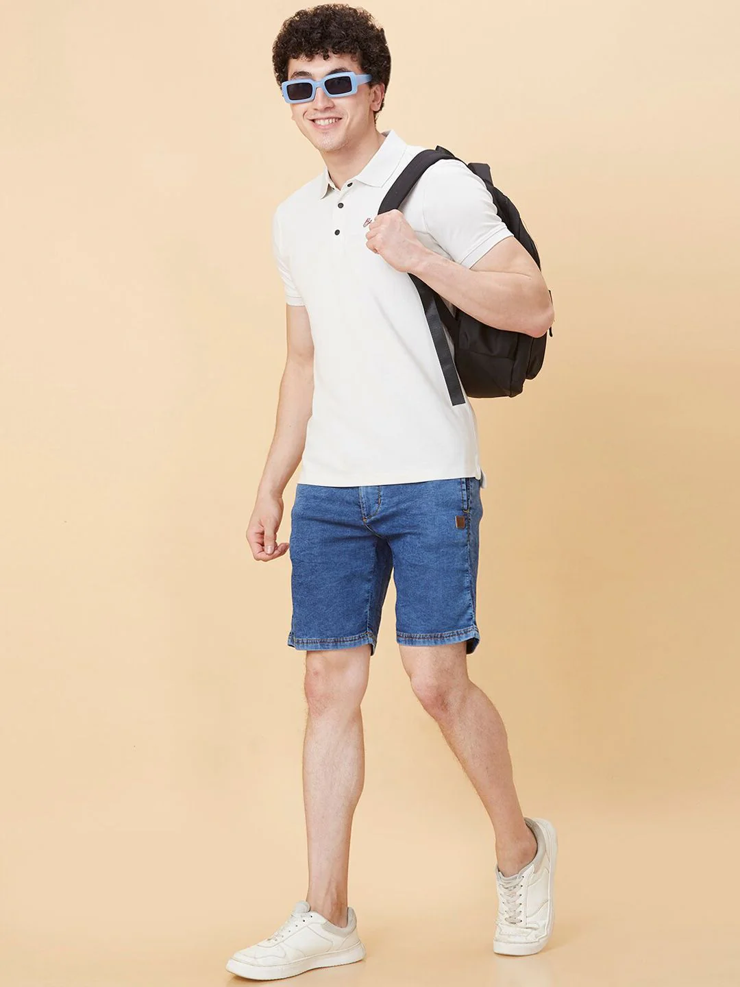 Being Human Men Washed Denim Shorts - Image 4