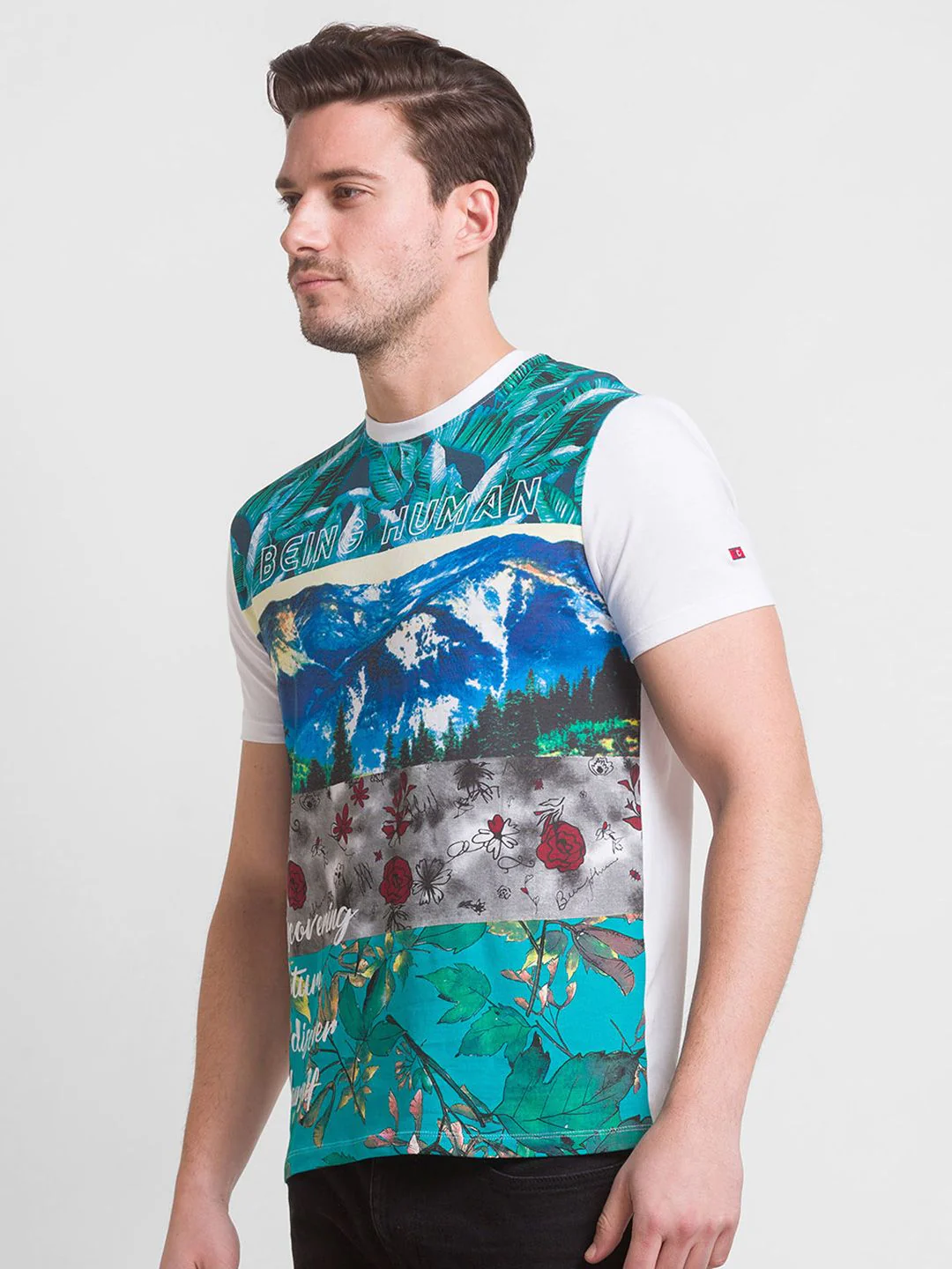Being Human Men White Printed Cotton  T-shirt - Image 3