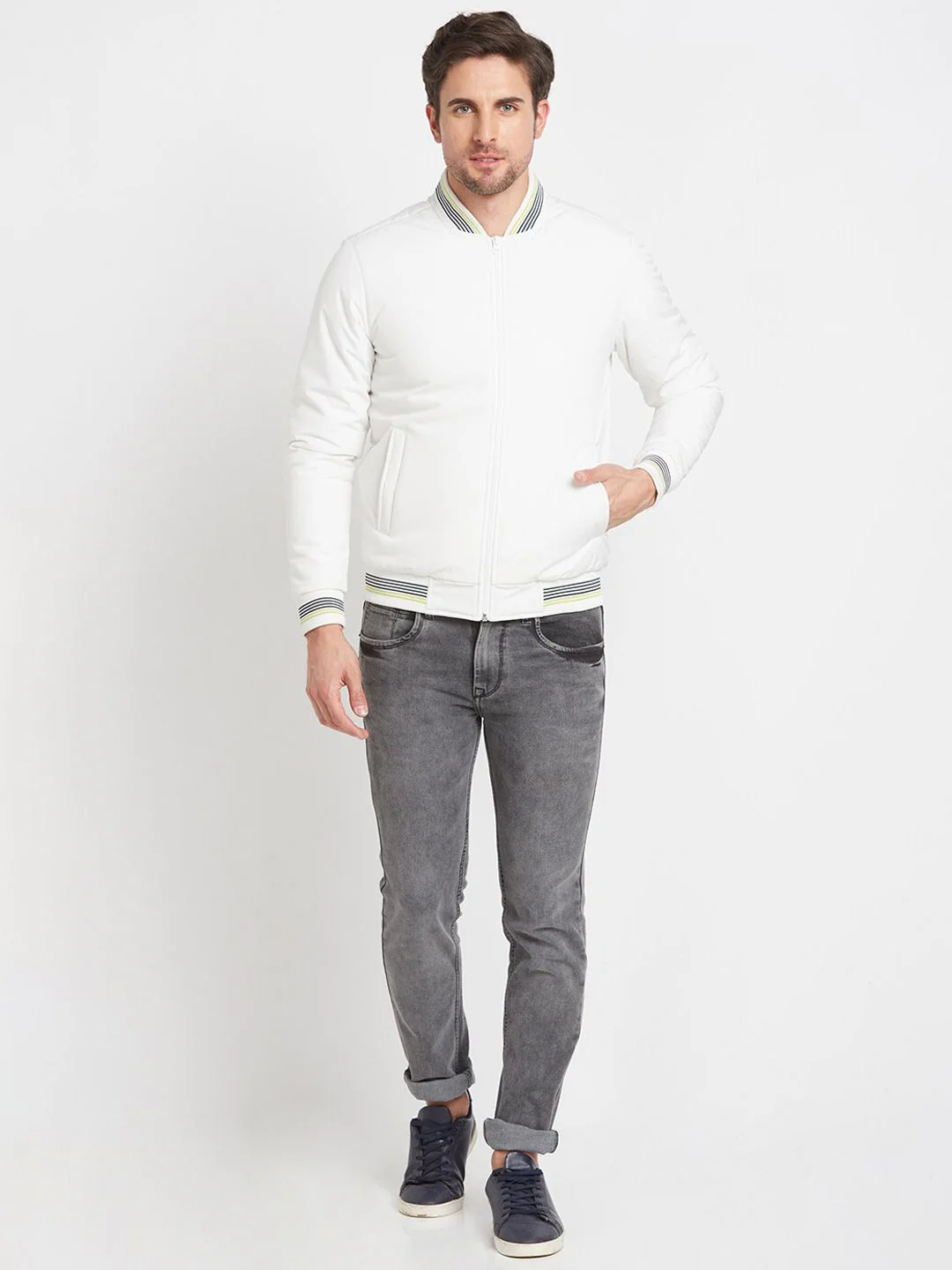 Being Human Mock Collar Bomber Jacket - Image 4