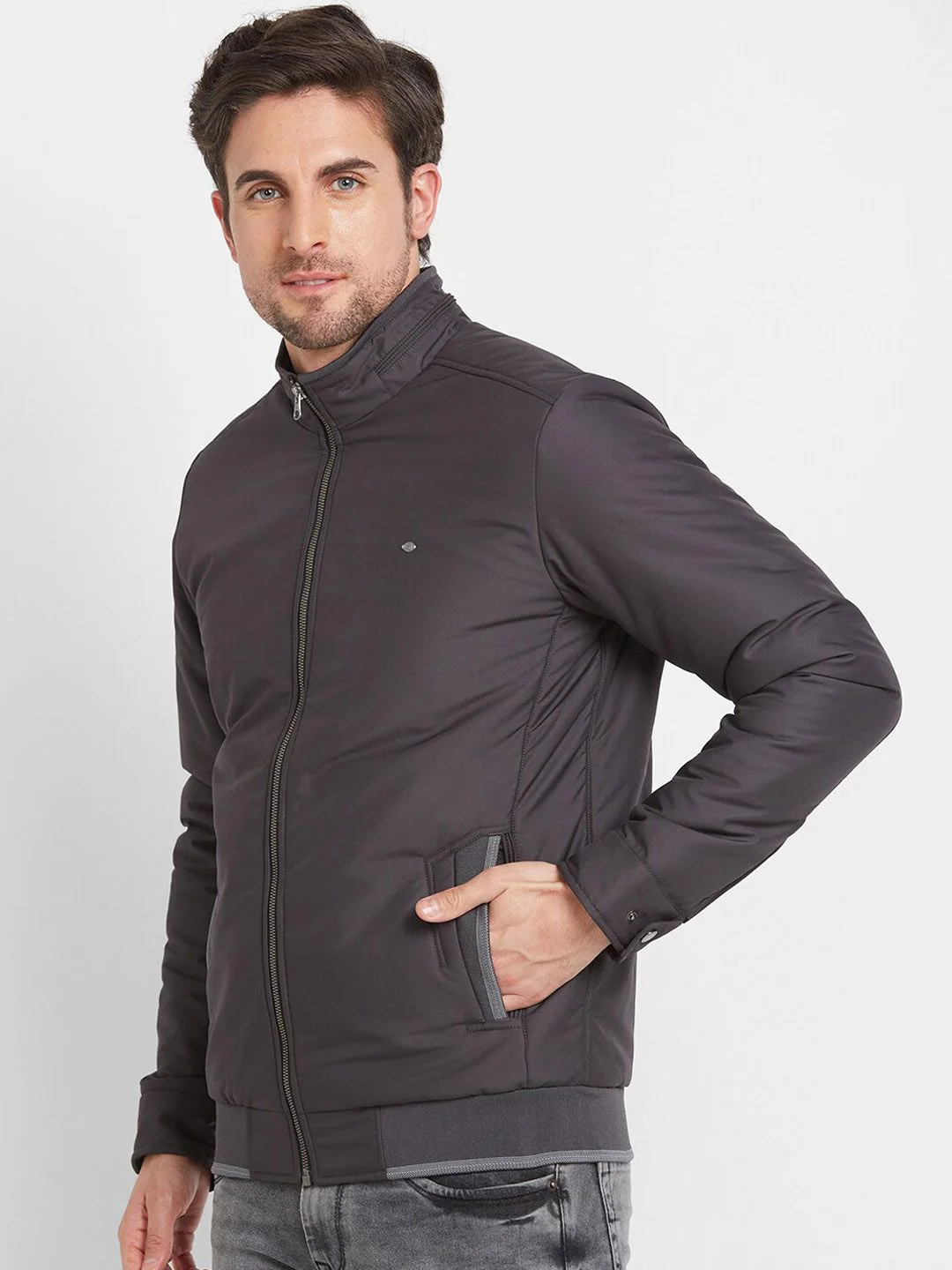 Being Human Mock Collar Padded Jacket - Image 3