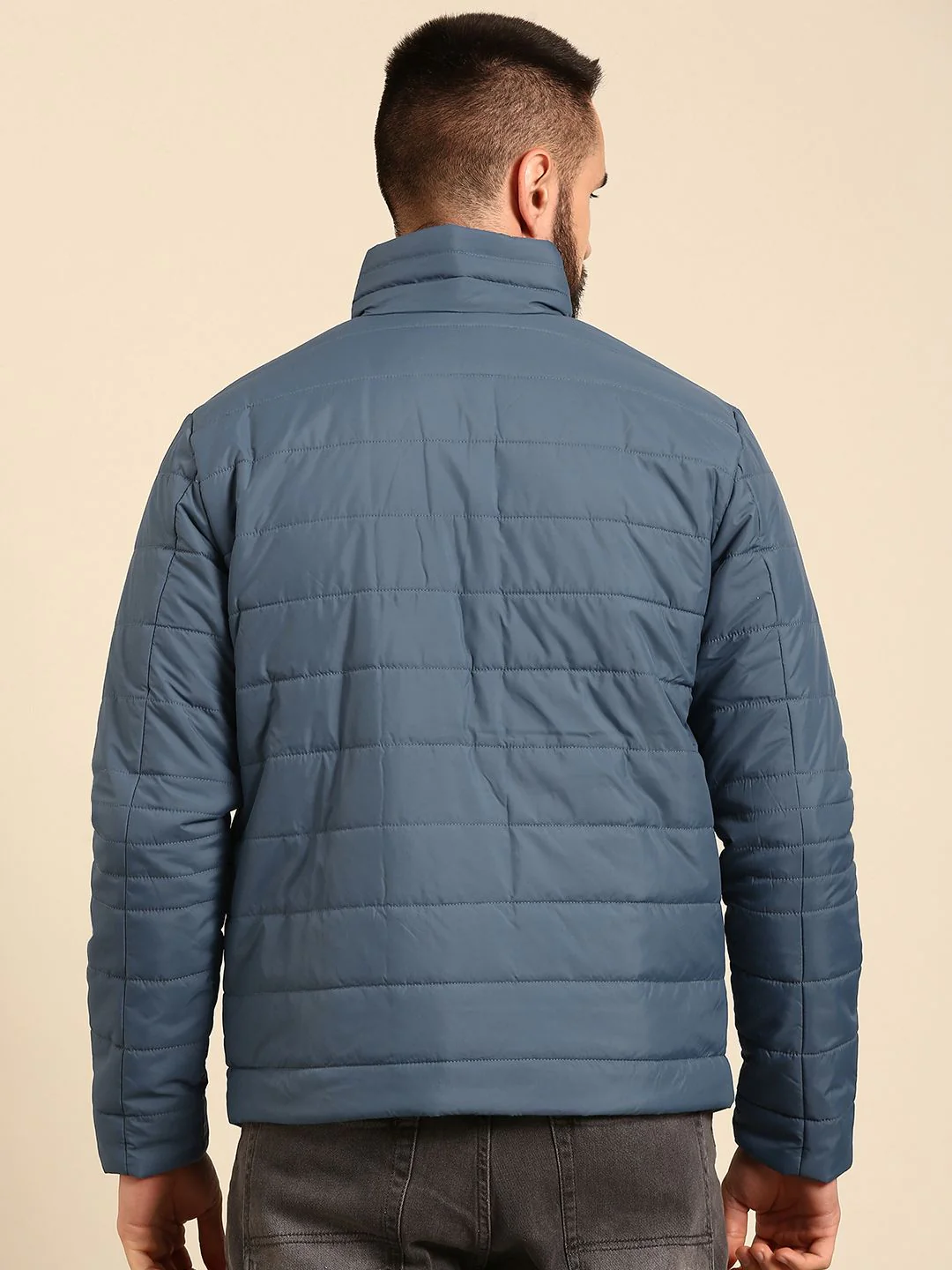 Being Human Mock Collar Padded Jacket - Image 5