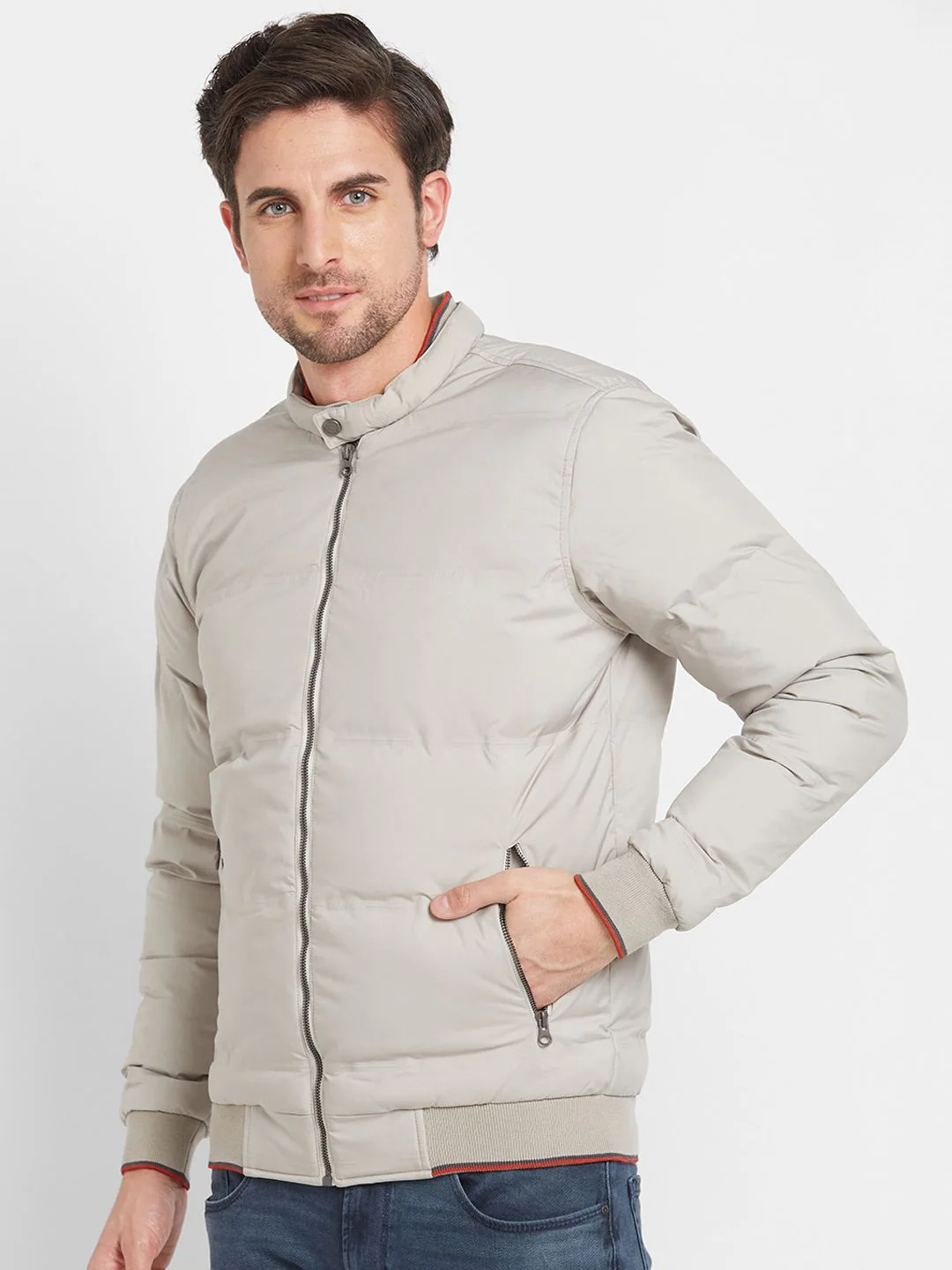 Being Human Mock Collar Puffer Jacket - Image 3