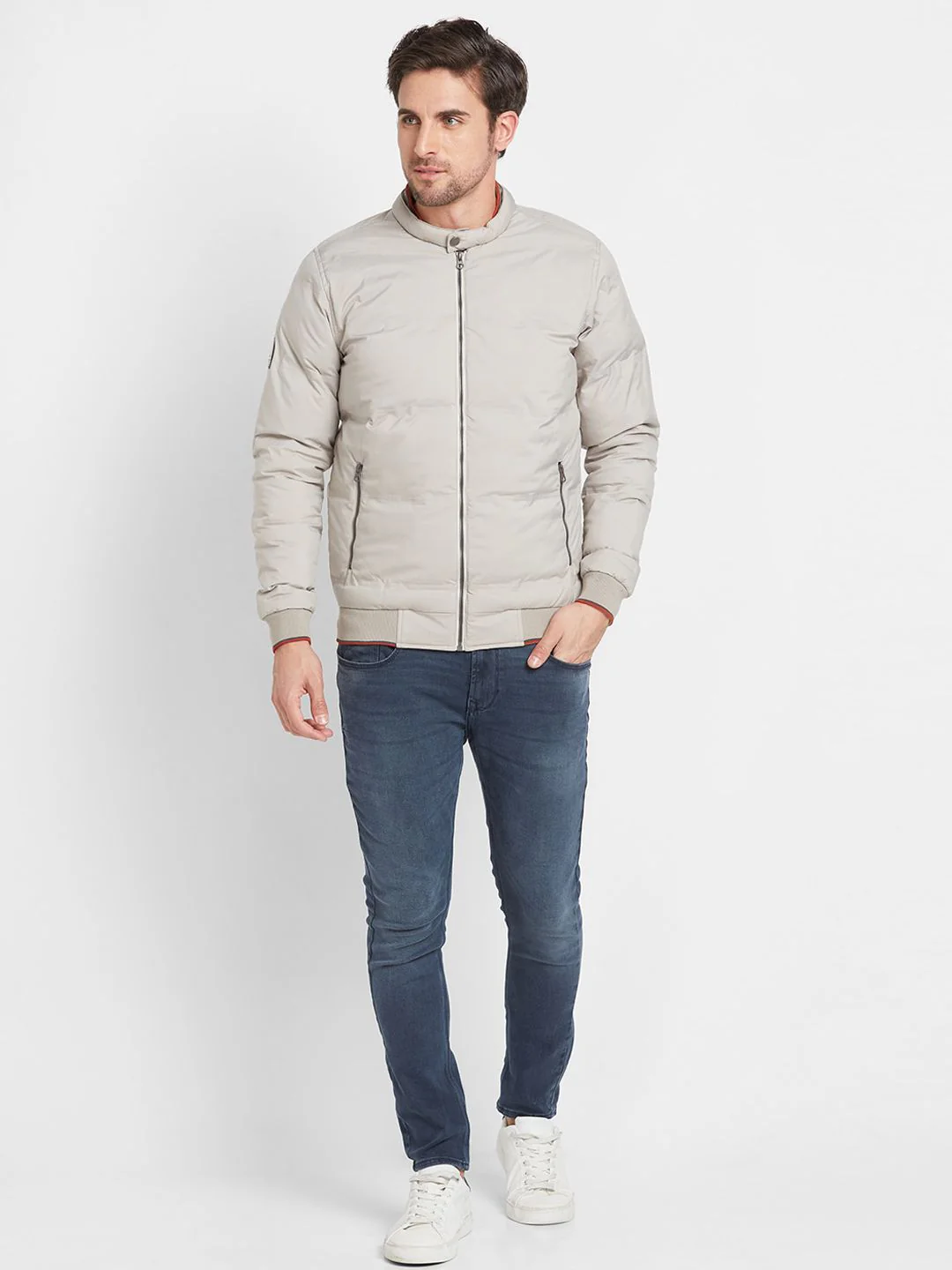 Being Human Mock Collar Puffer Jacket - Image 4