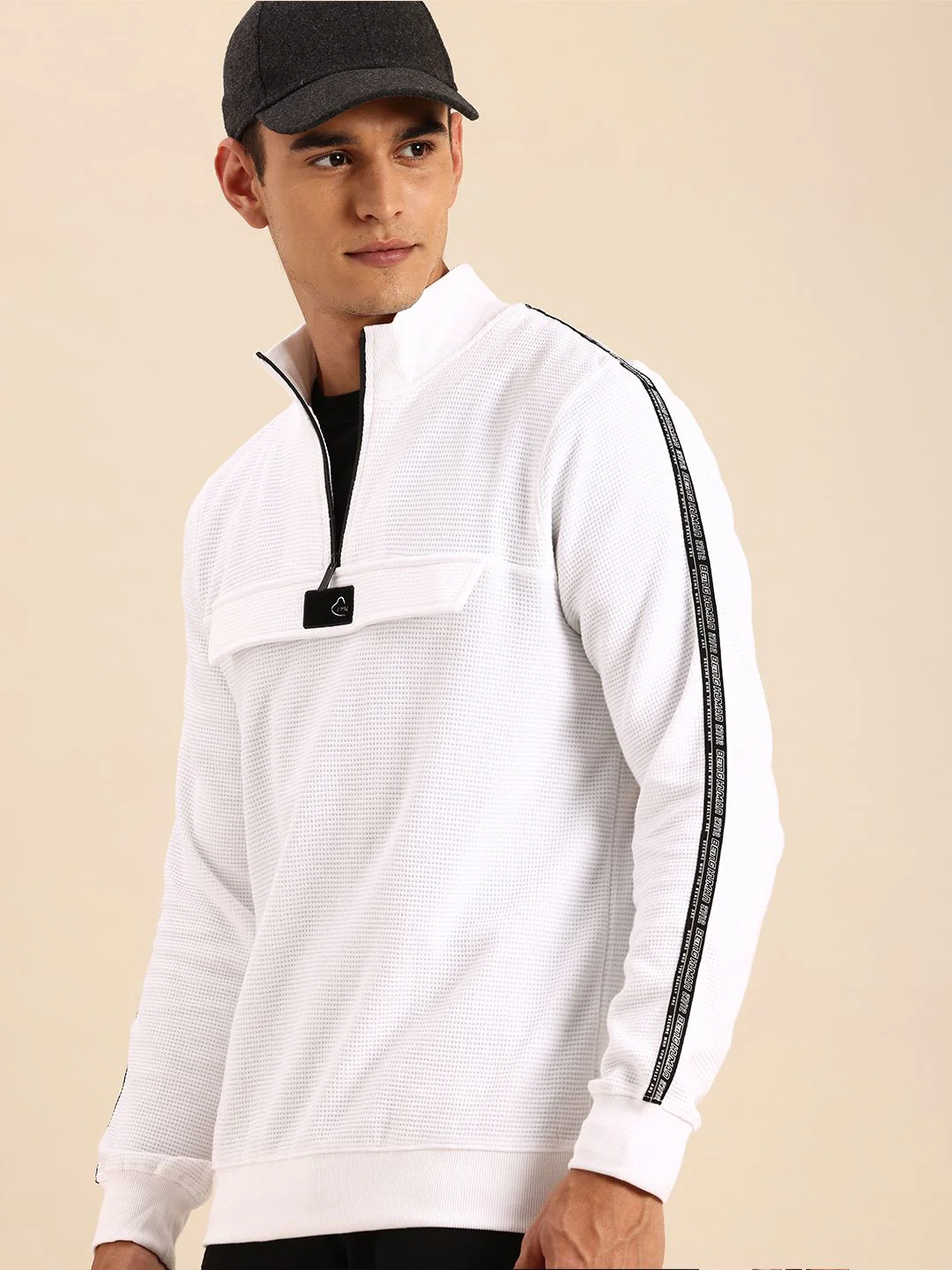 Being Human Mock Collar Pure Cotton Sweatshirt