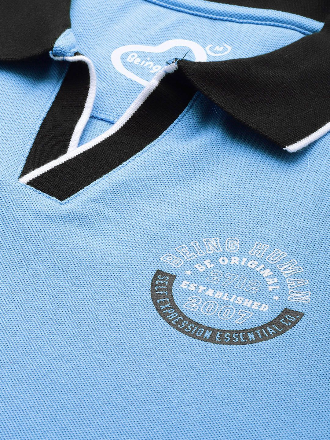 Being Human Polo Collar Pure Cotton T-shirt - Image 2