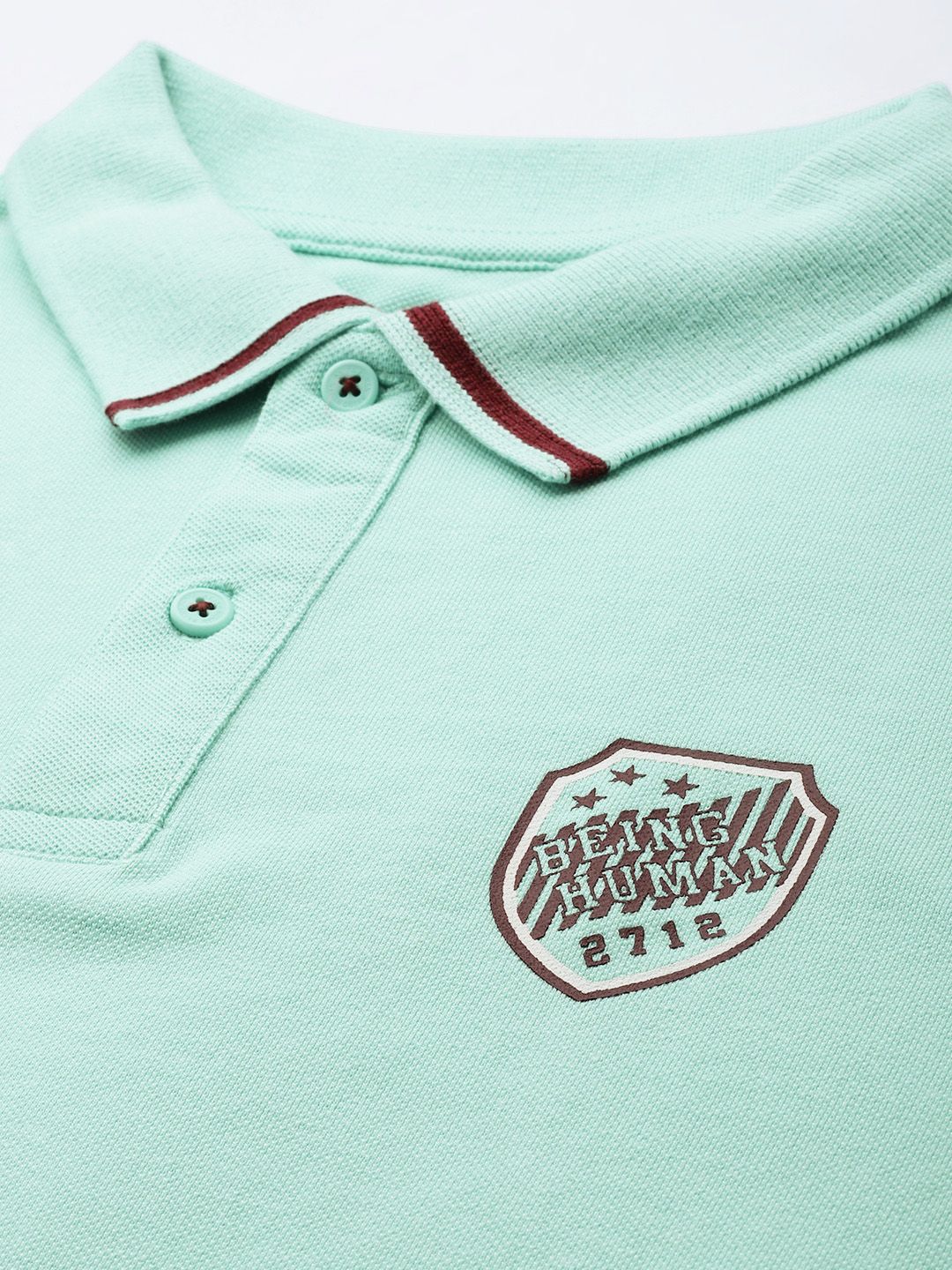 Being Human Polo Collar Pure Cotton T-shirt - Image 2