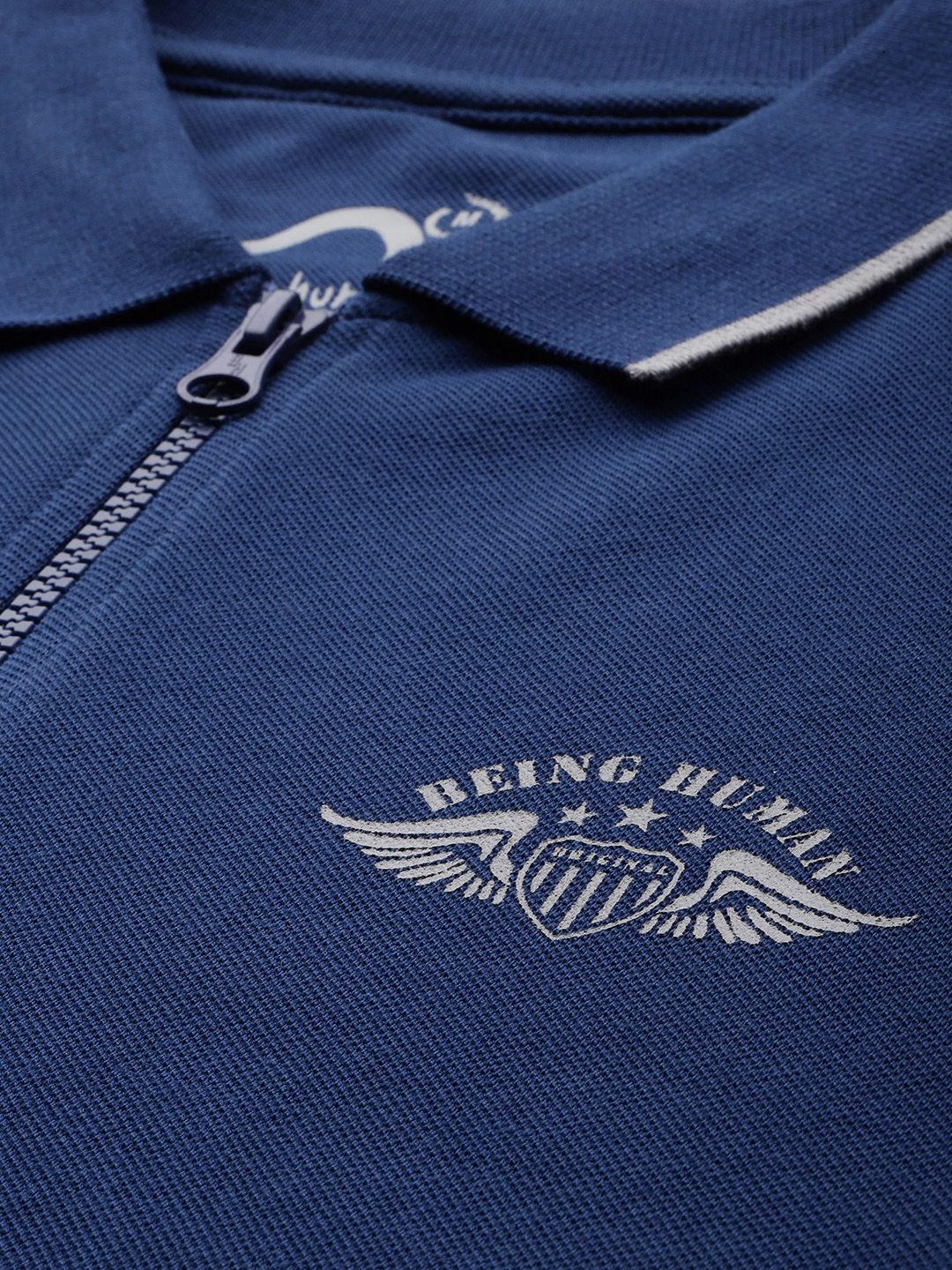 Being Human Polo Collar Pure Cotton T-shirt - Image 2