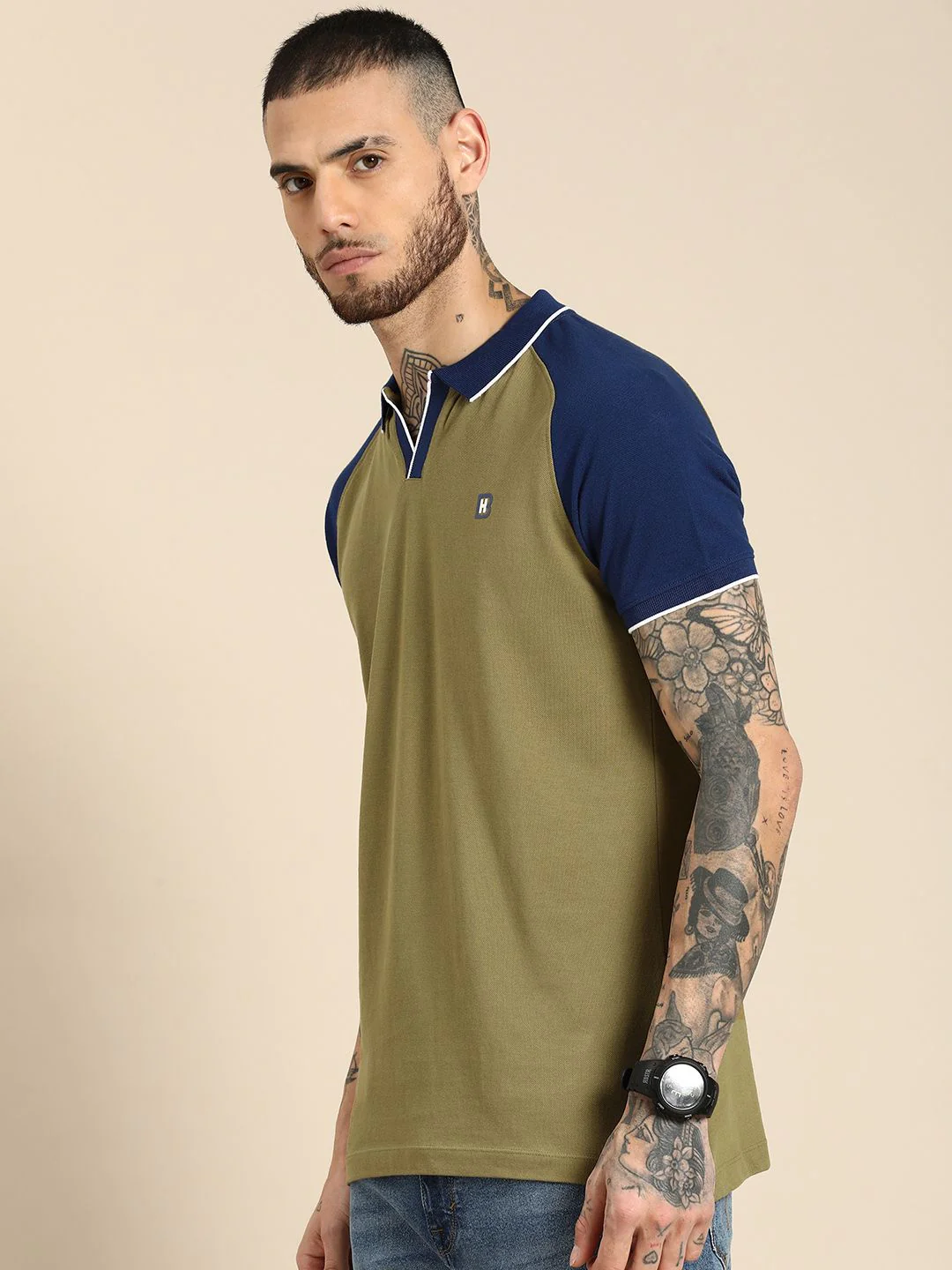 Being Human Polo Collar Pure Cotton T-shirt - Image 3
