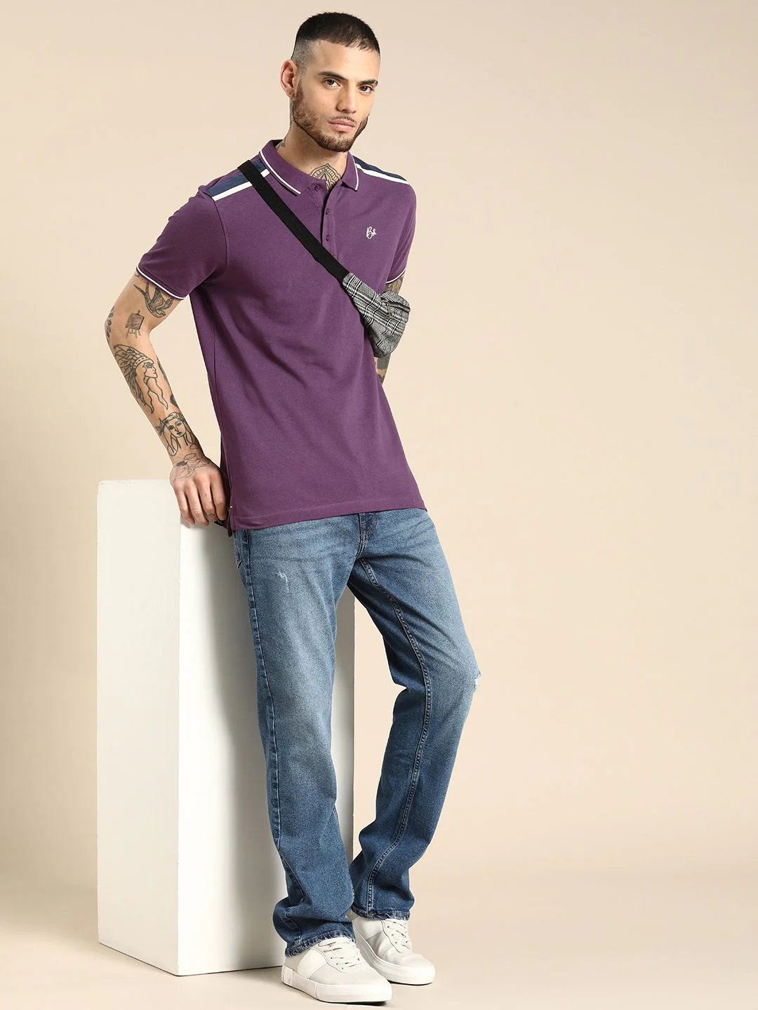 Being Human Polo Collar Pure Cotton T-shirt - Image 4