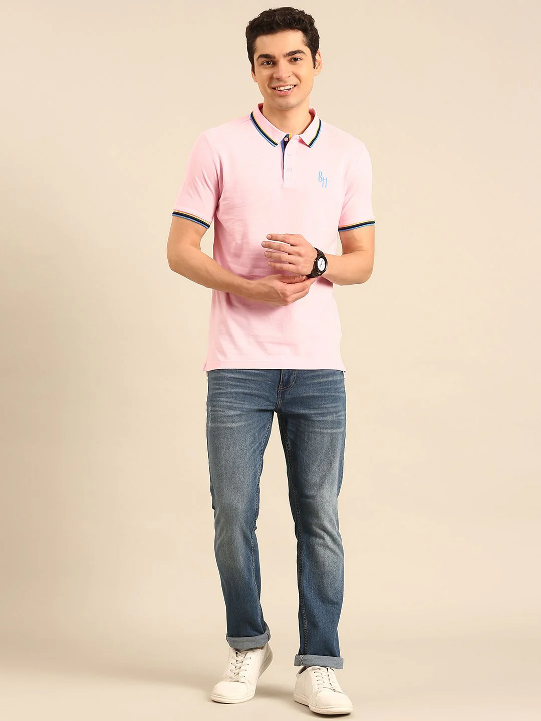 Being Human Polo Collar Pure Cotton T-shirt - Image 4