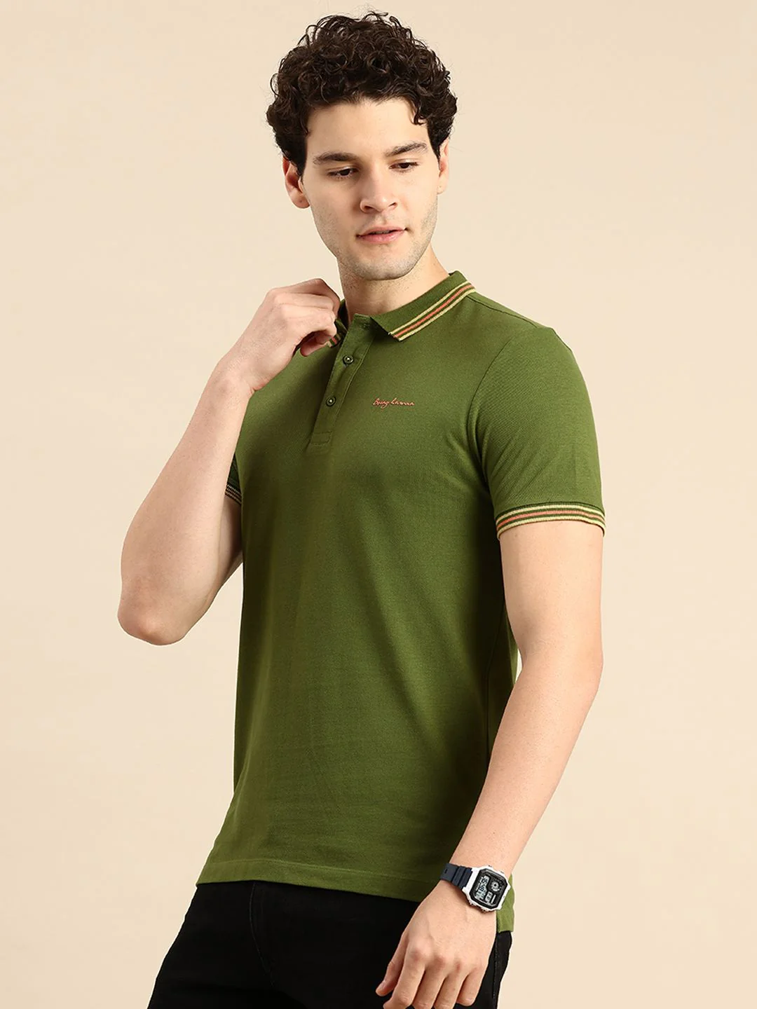 Being Human Polo Collar Pure Cotton T-shirt - Image 3
