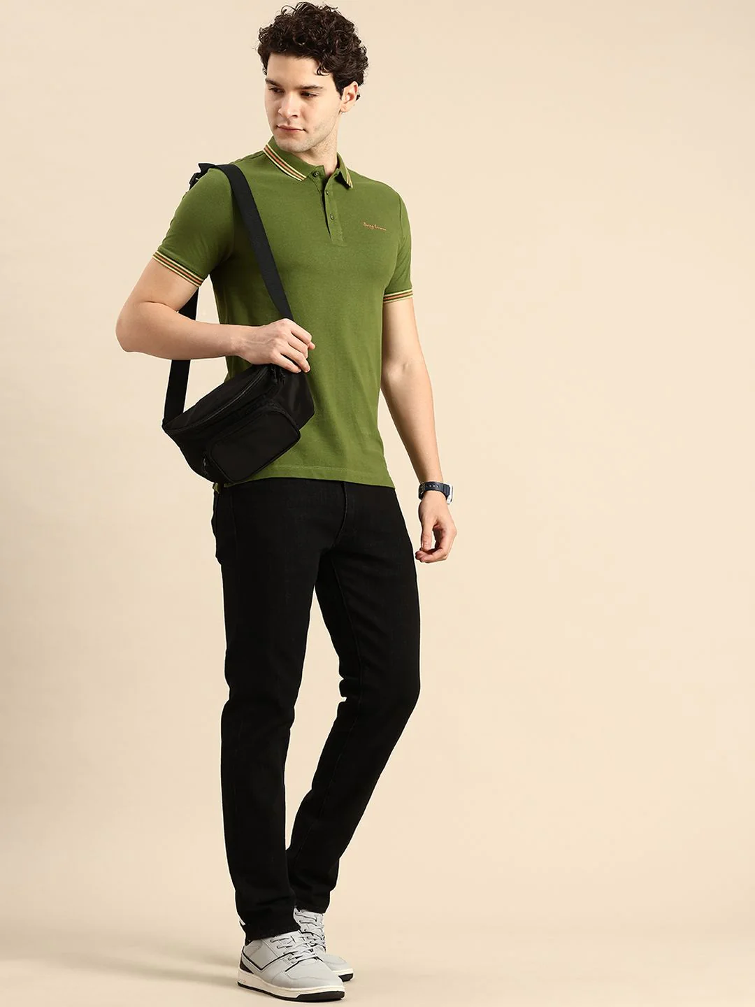 Being Human Polo Collar Pure Cotton T-shirt - Image 4