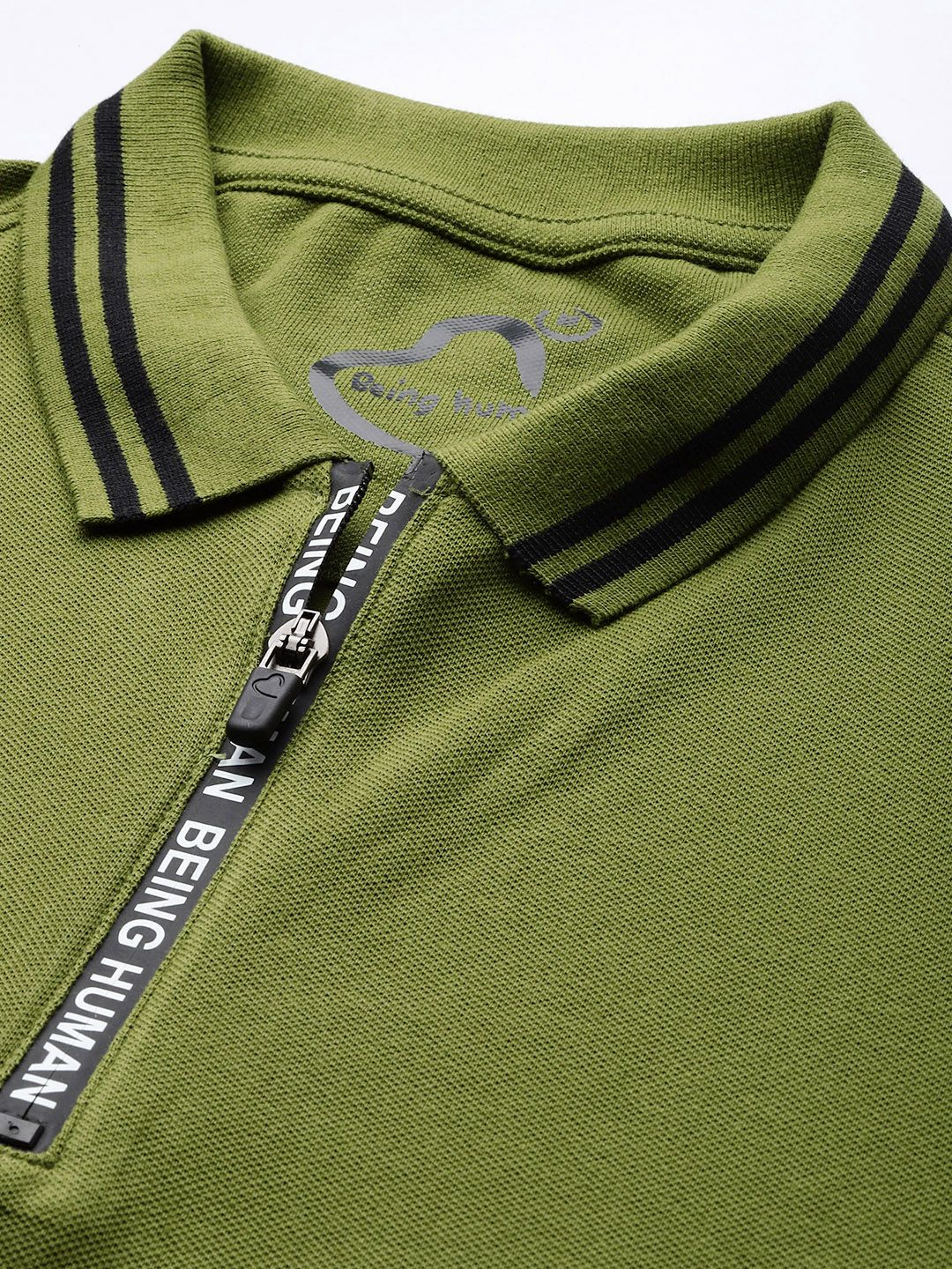 Being Human Polo Collar Pure Cotton T-shirt - Image 2