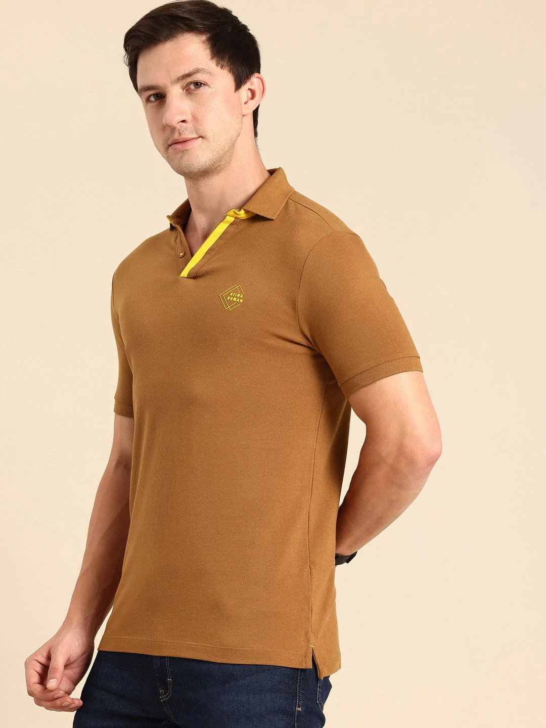Being Human Polo Collar Pure Cotton T-shirt - Image 3