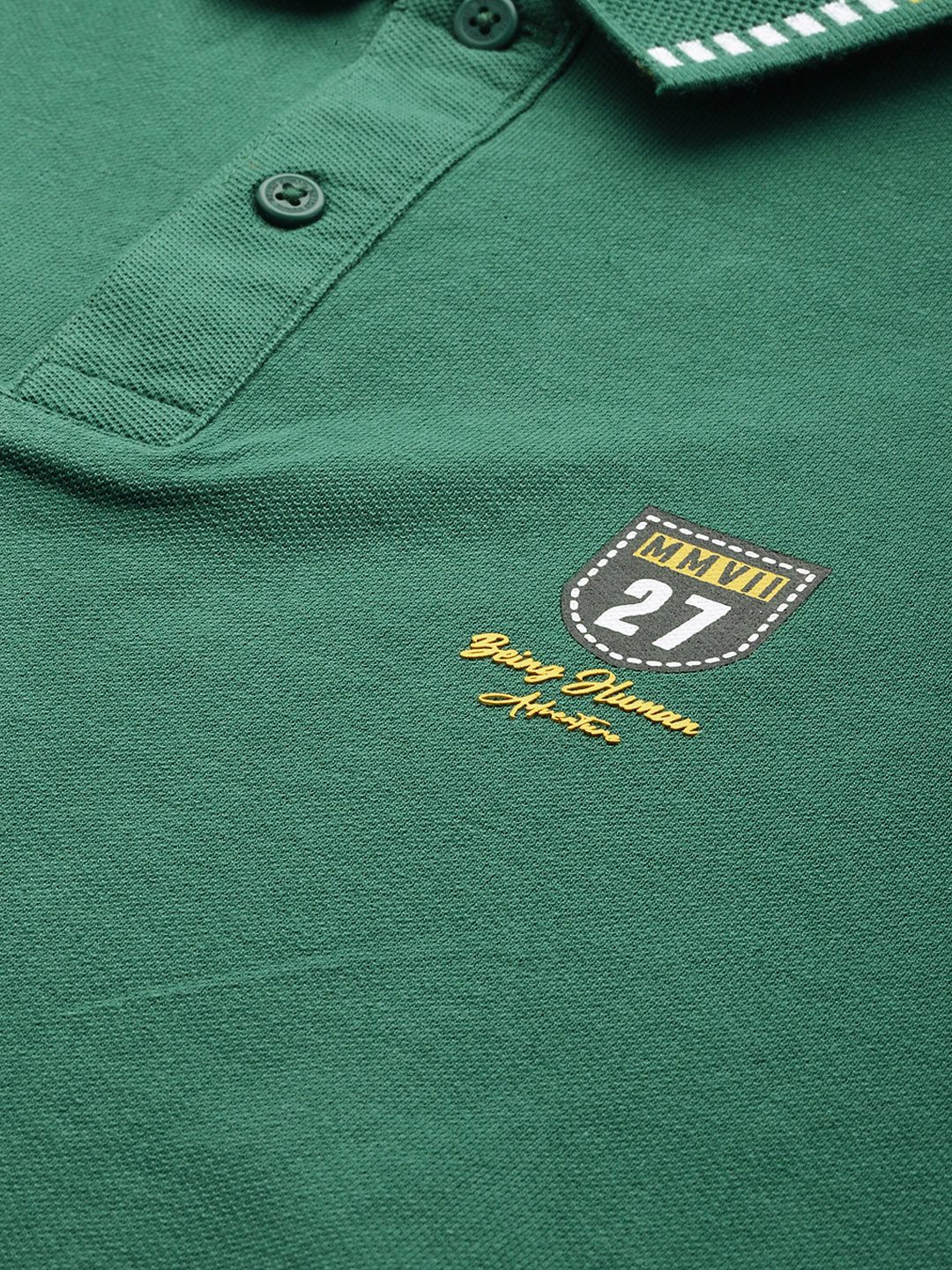 Being Human Polo Collar Pure Cotton T-shirt - Image 2