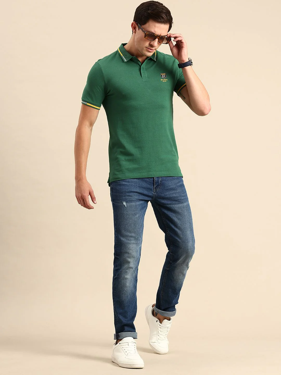 Being Human Polo Collar Pure Cotton T-shirt - Image 4