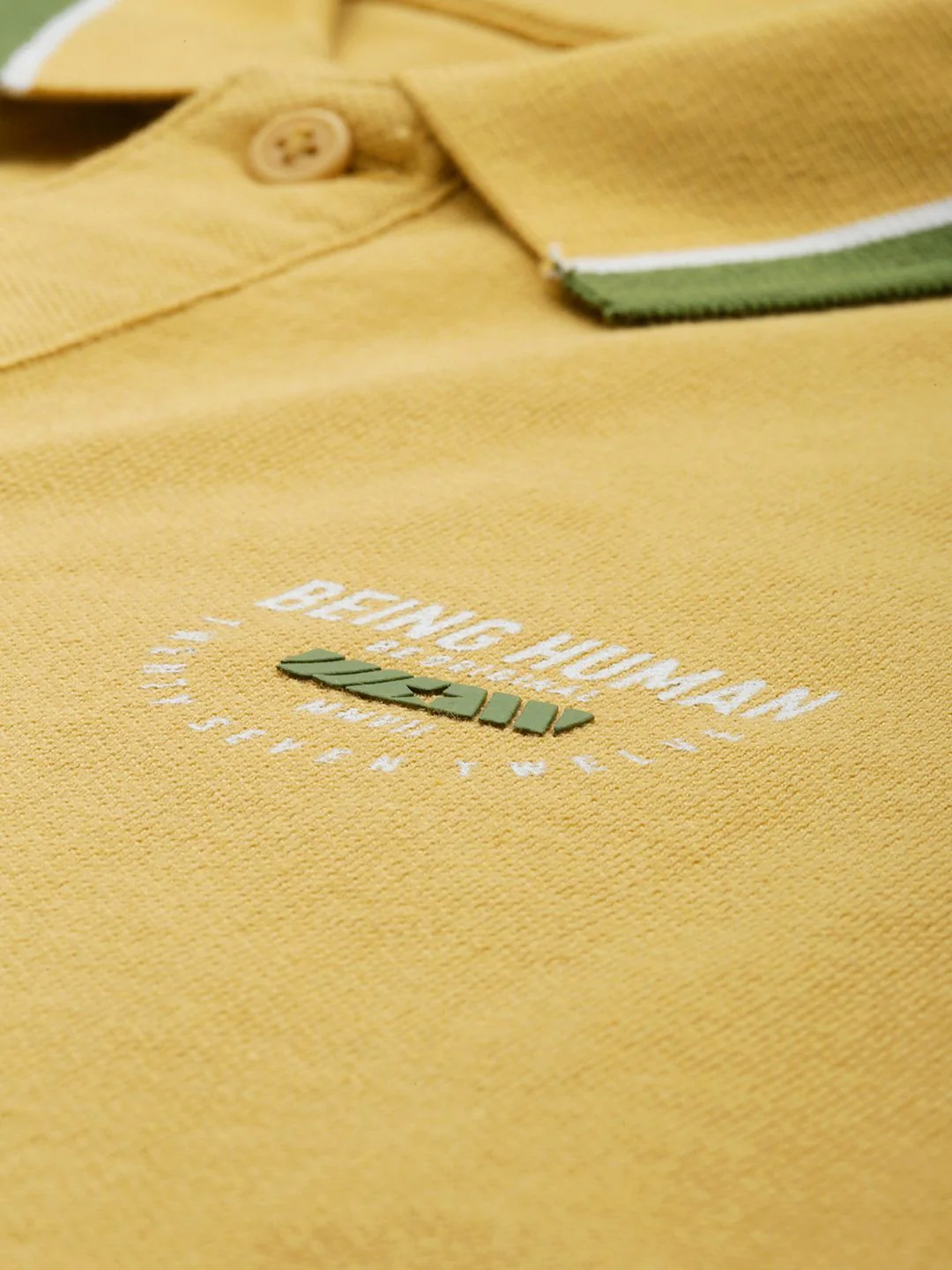 Being Human Polo Collar Pure Cotton T-shirt - Image 2