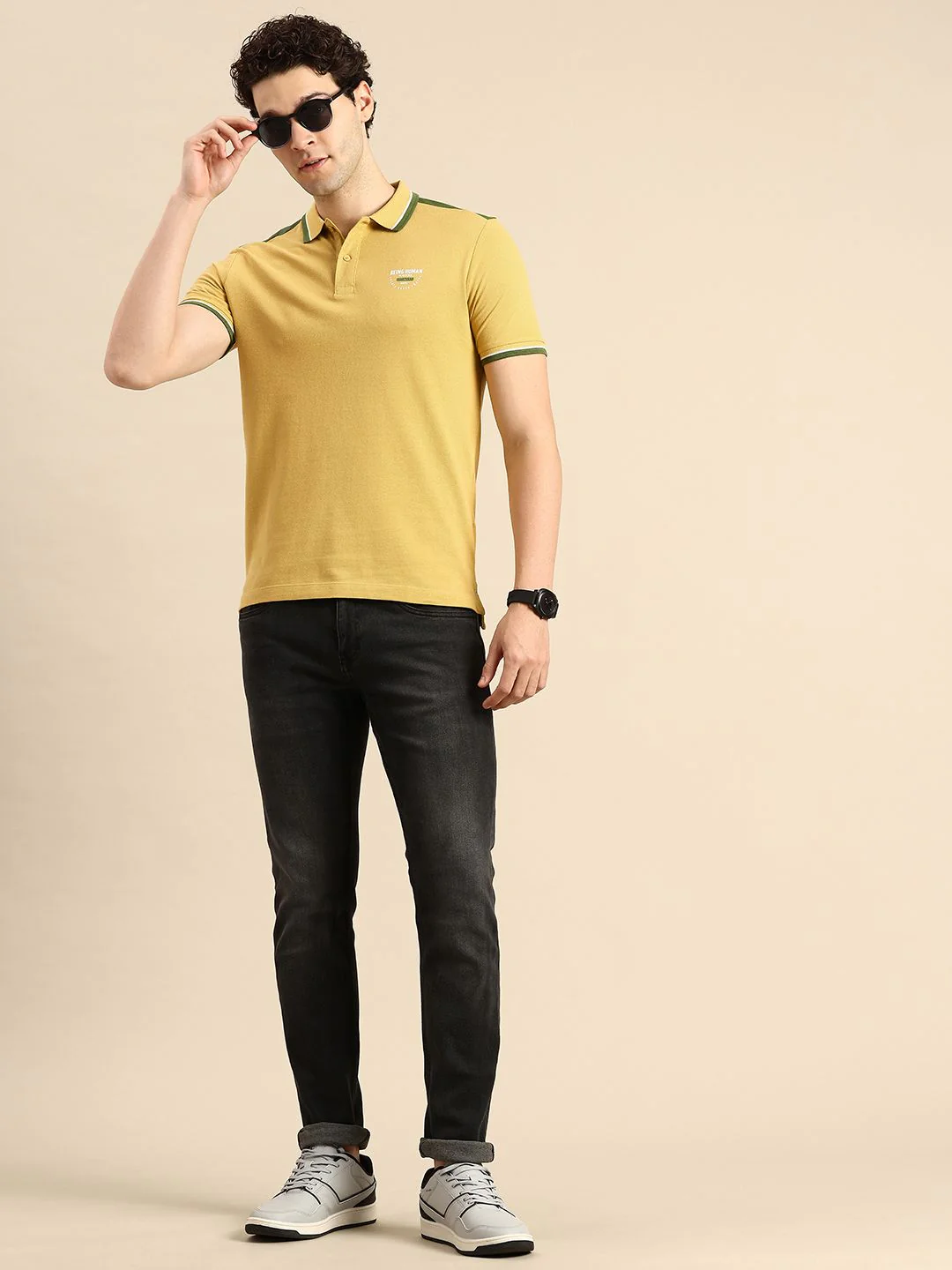 Being Human Polo Collar Pure Cotton T-shirt - Image 4