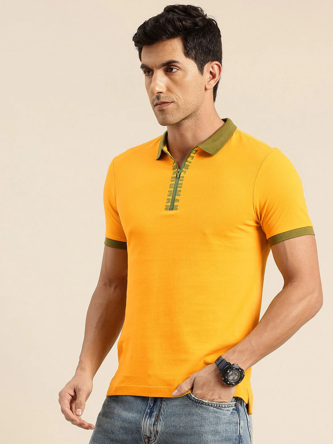 Being Human Polo Collar Pure Cotton T-shirt - Image 3