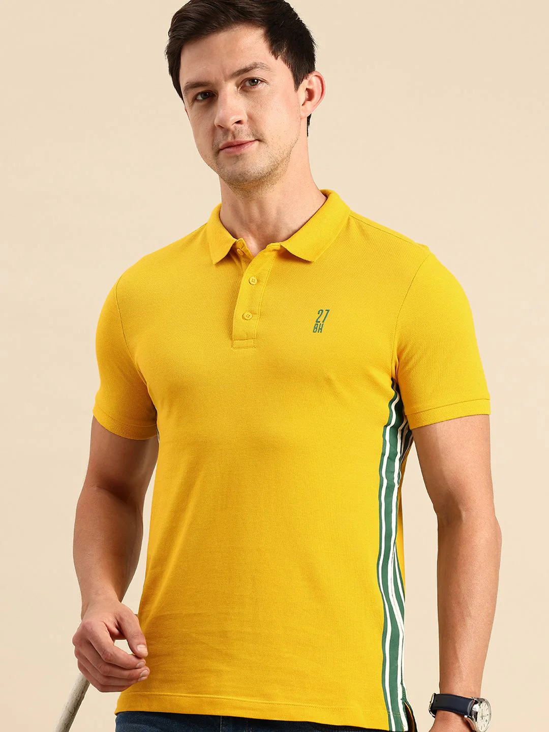 Being Human Polo Collar Pure Cotton T-shirt