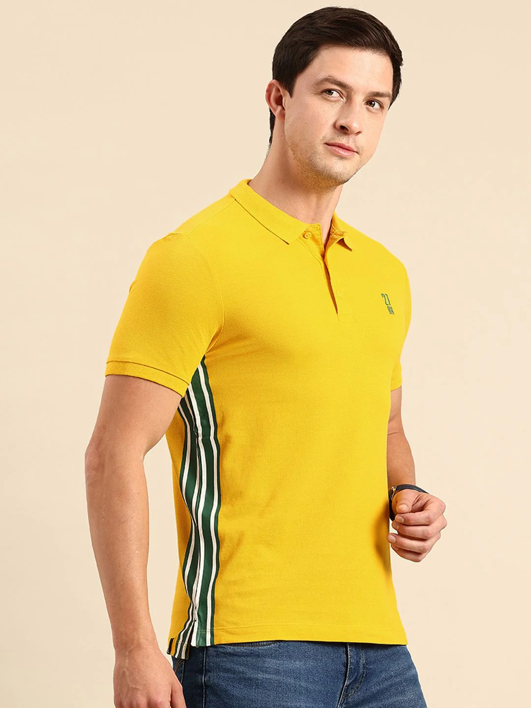 Being Human Polo Collar Pure Cotton T-shirt - Image 3