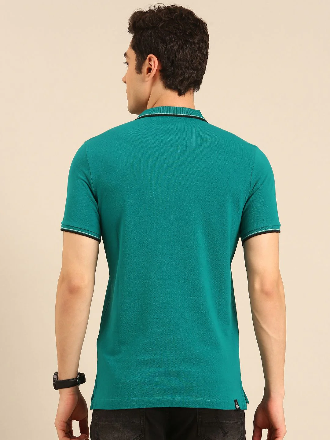 Being Human Polo Collar Pure Cotton T-shirt with Pocket - Image 5