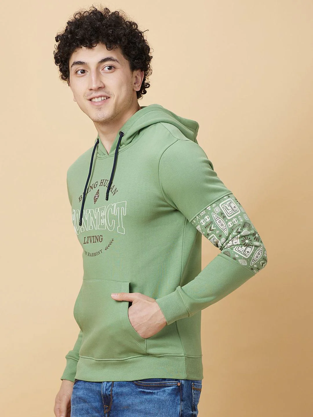 Being Human Printed Hooded Sweatshirt - Image 7