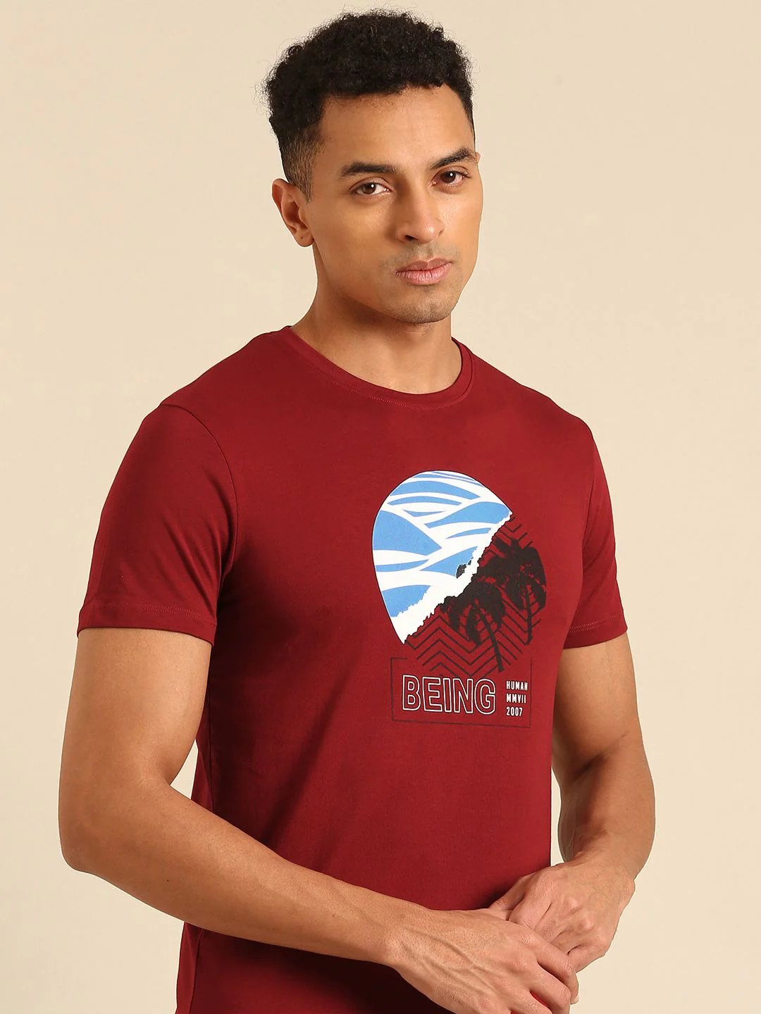 Being Human Printed Pure Cotton T-shirt