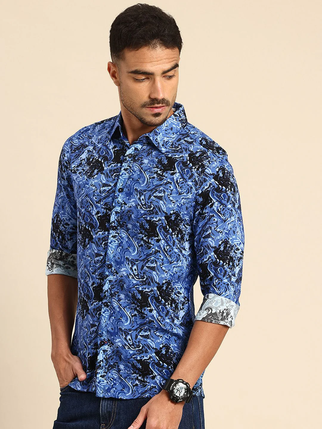 Being Human Printed Slim Fit Casual Shirt - Image 5