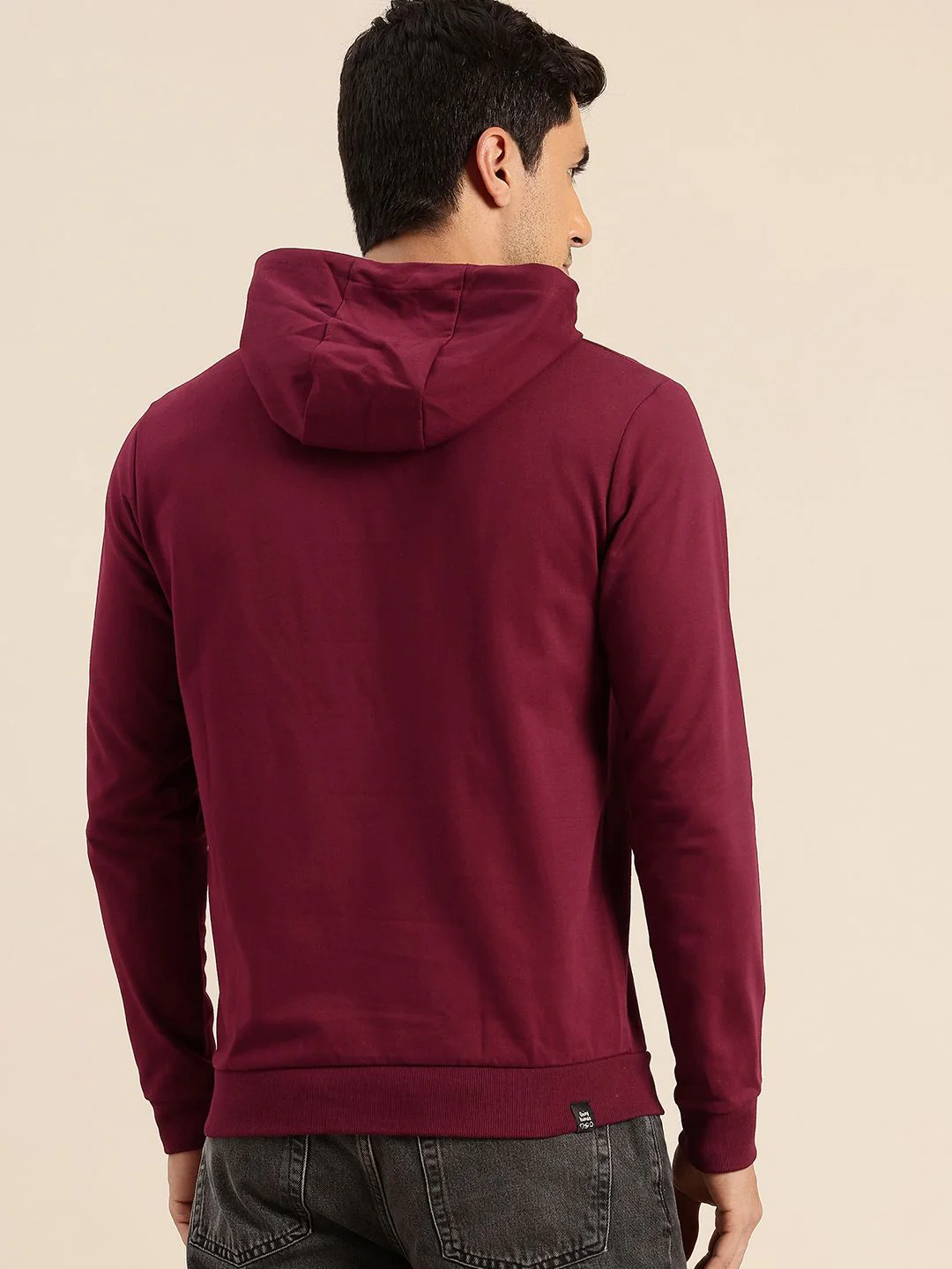 Being Human Pure Cotton Brand Logo Printed Hooded Pullover Sweatshirt - Image 5