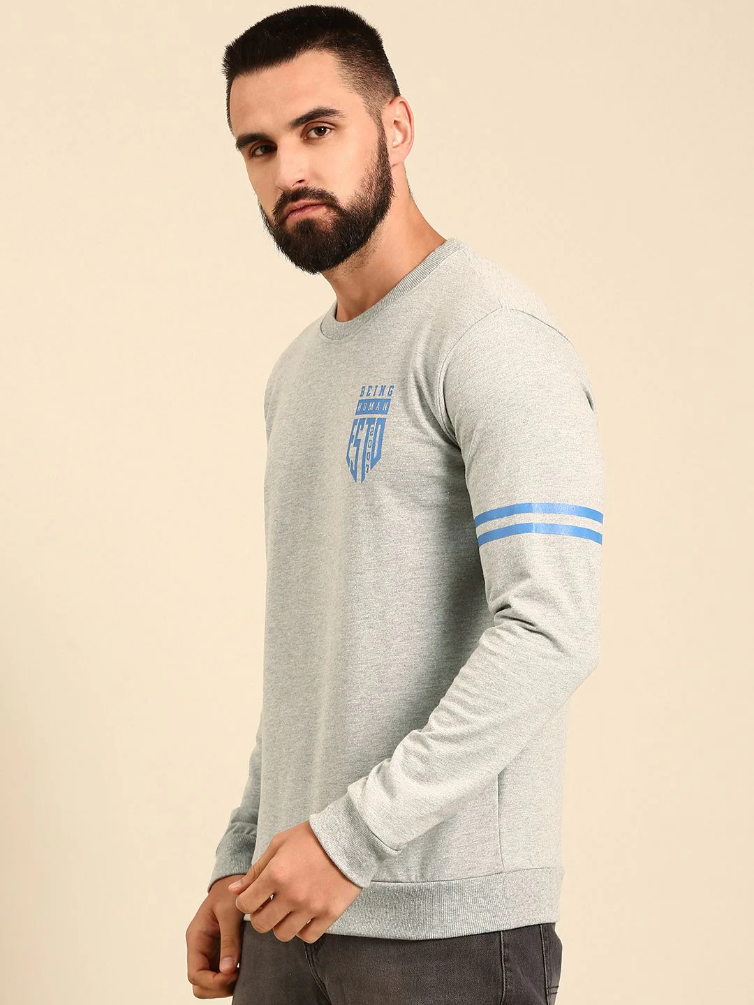 Being Human Pure Cotton Brand Logo Printed Sweatshirt - Image 3