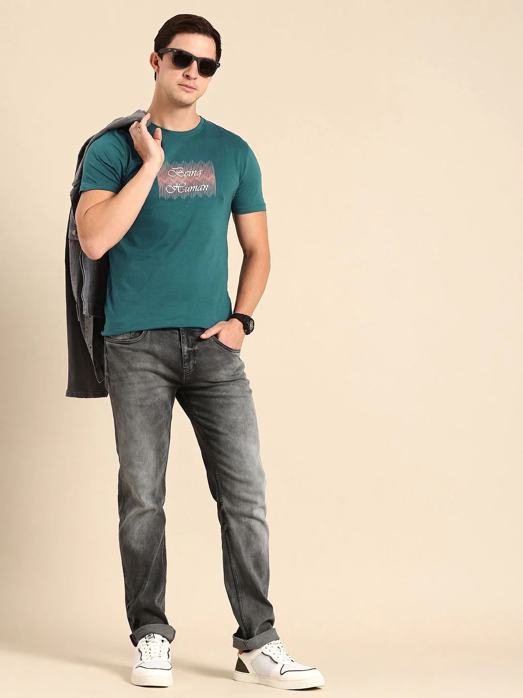 Being Human Pure Cotton Brand Logo Printed T-shirt - Image 4