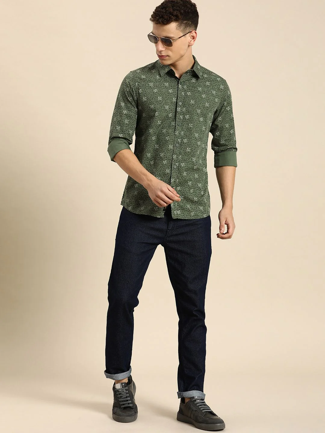 Being Human Pure Cotton Floral Printed Casual Shirt - Image 6