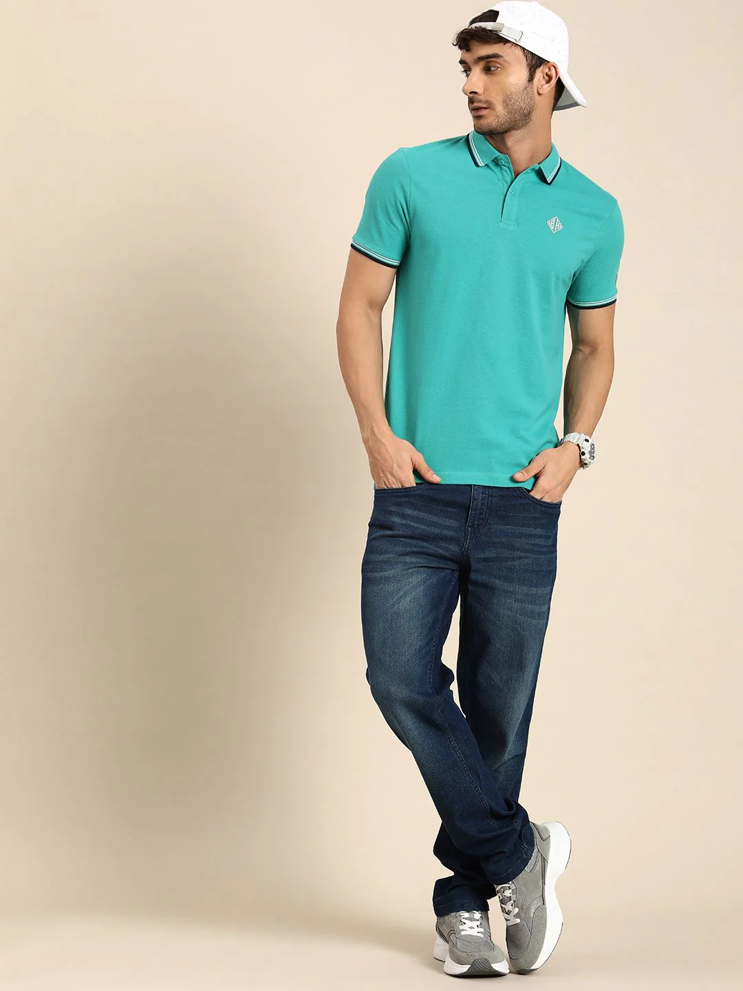 Being Human Pure Cotton Polo Collar Casual T-shirt - Image 4