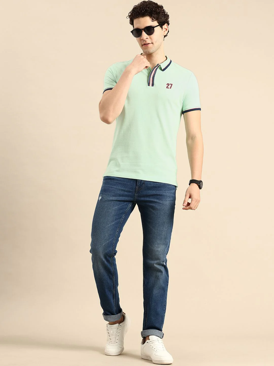 Being Human Pure Cotton Polo Collar Casual T-shirt - Image 4