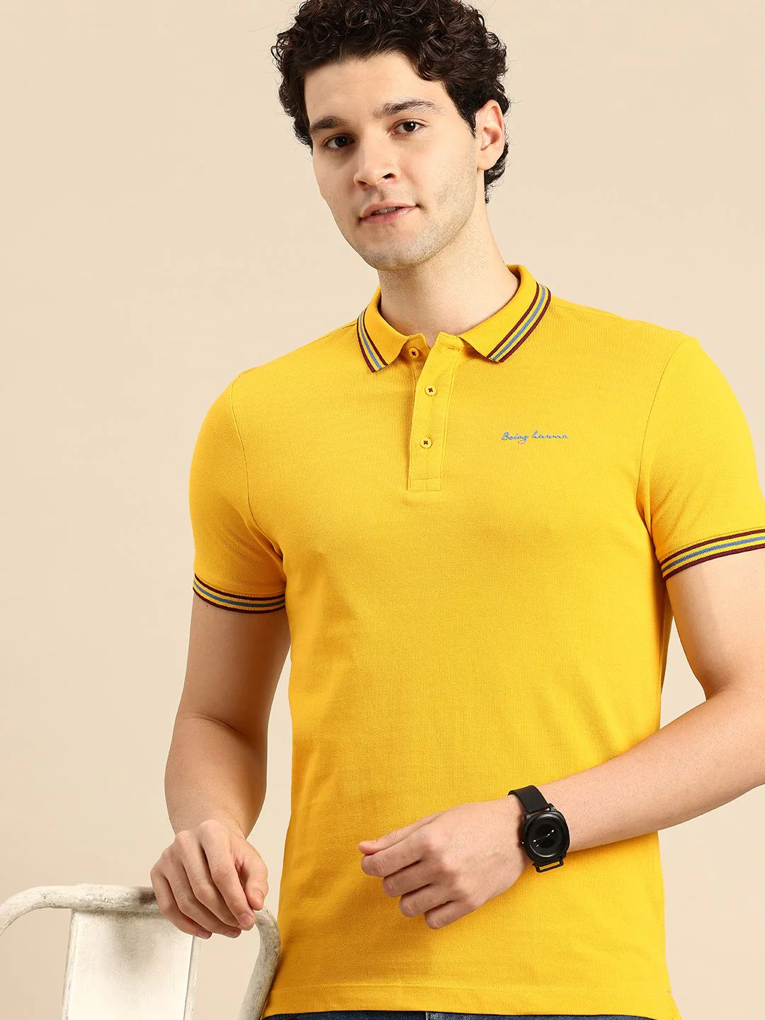 Being Human Pure Cotton Polo Collar Casual T-shirt