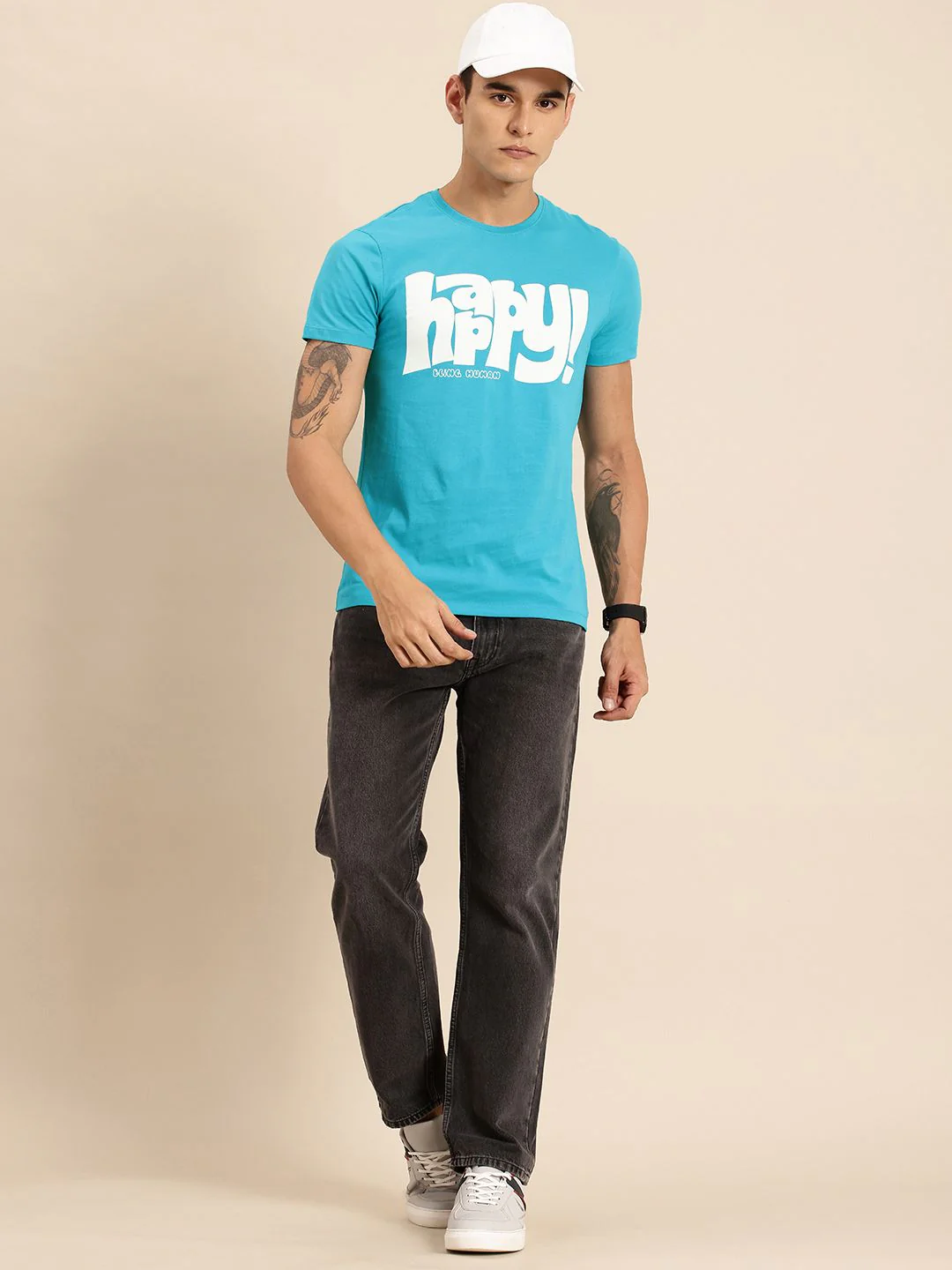 Being Human Pure Cotton Typography Printed T-shirt - Image 4