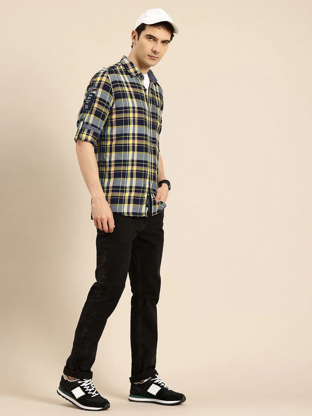 Being Human Slim Fit Tartan Checked Casual Shirt - Image 6