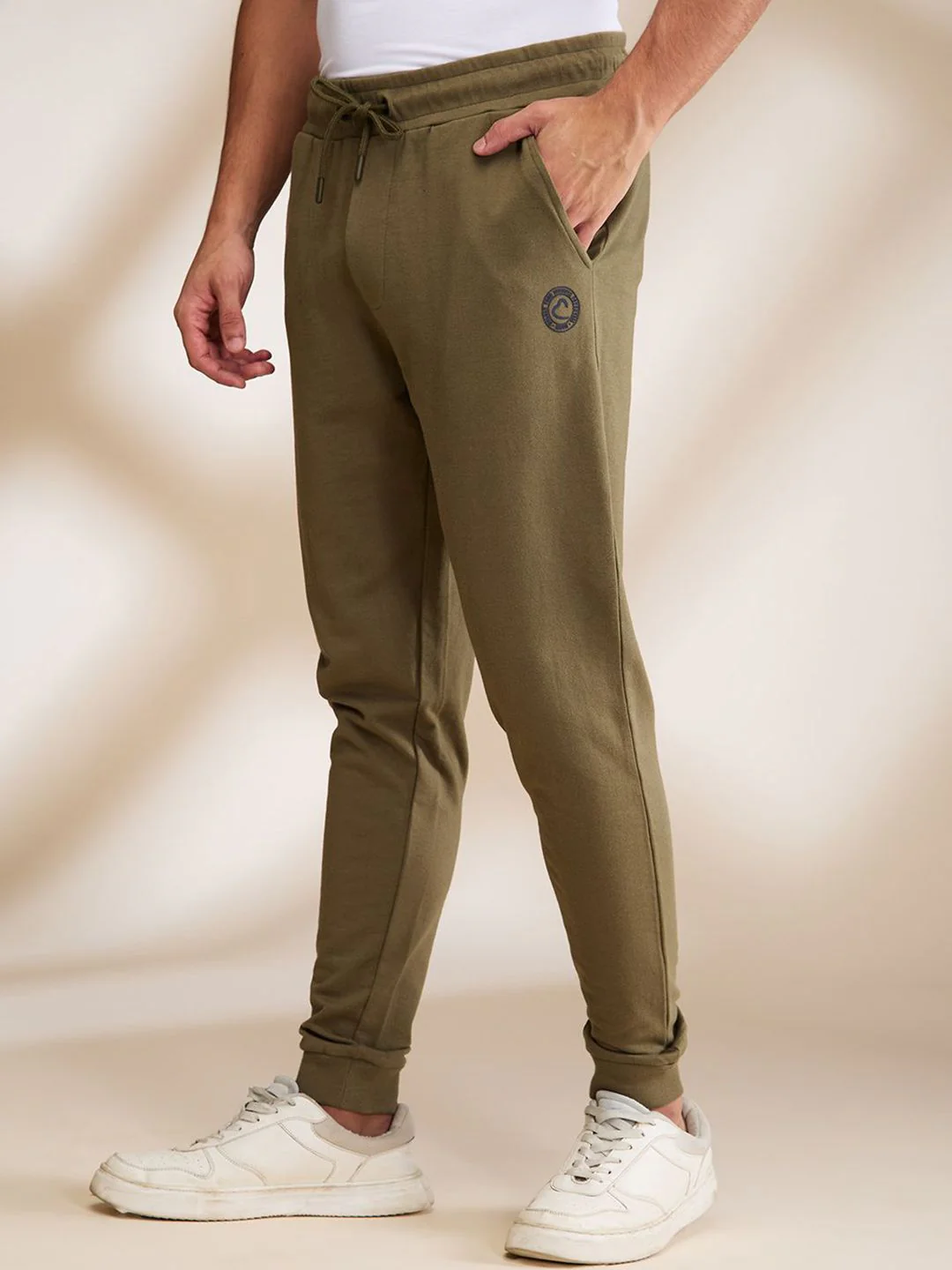 Being Human Solid Men Mid-Rise Joggers - Image 2