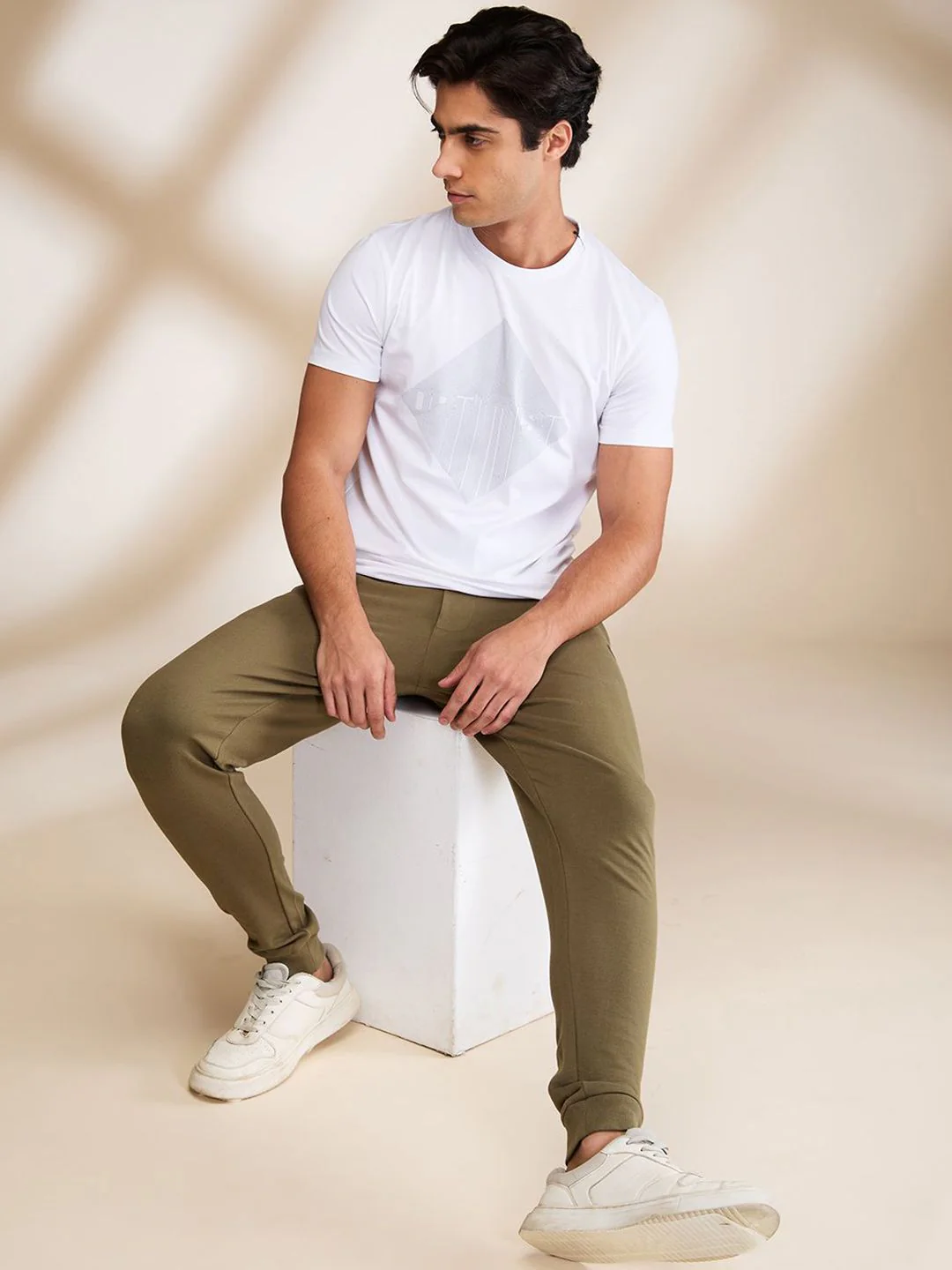 Being Human Solid Men Mid-Rise Joggers - Image 4