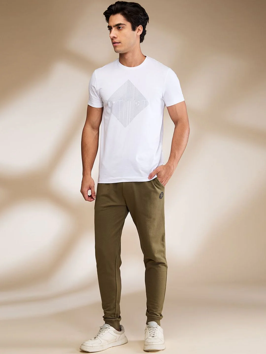 Being Human Solid Men Mid-Rise Joggers - Image 5