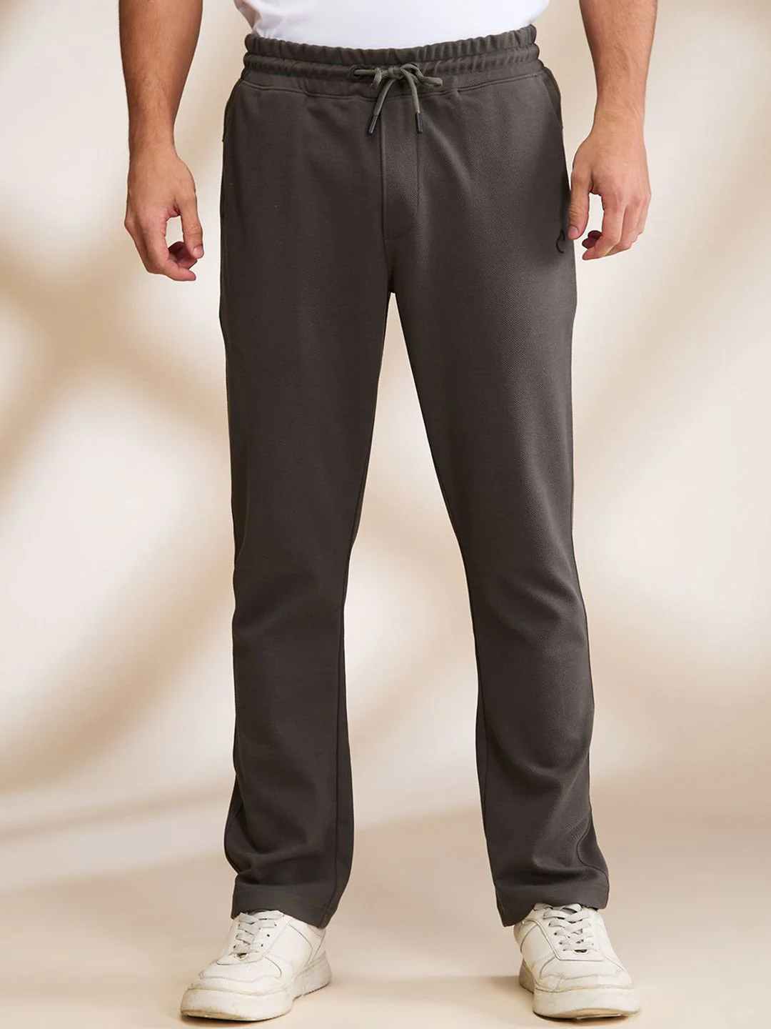 Being Human Solid Men Mid-Rise Track Pants