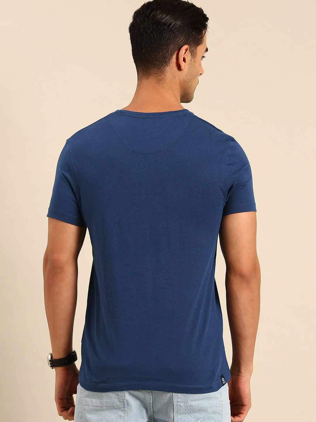 Being Human Solid With Minimal Print Detail Pure Cotton T-shirt - Image 5