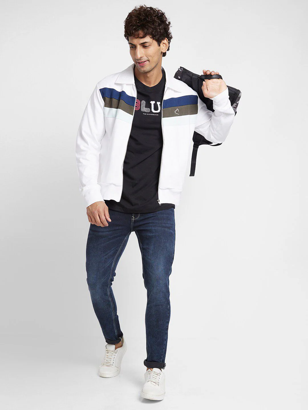 Being Human Spread Collar Front Open Sweatshirt - Image 6