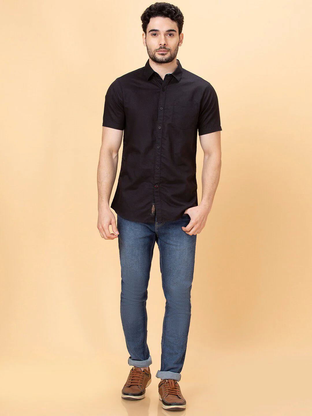 Being Human Spread Collar Slim Fit Cotton Casual Shirt - Image 4
