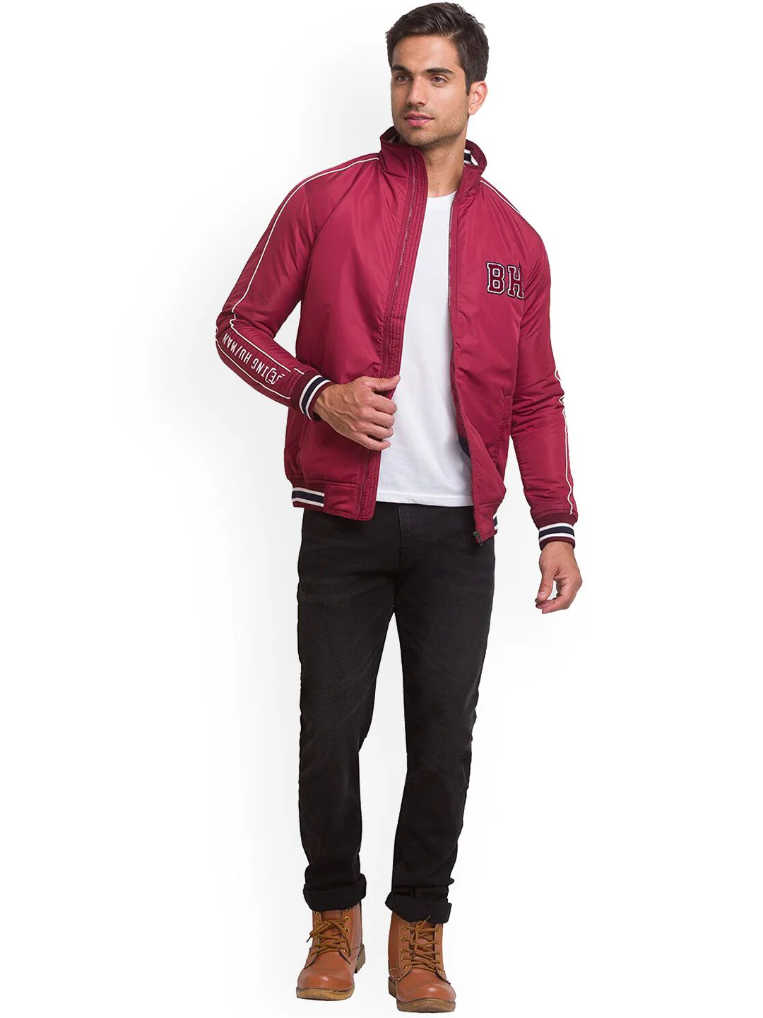 Being Human Stand Collar Bomber Jacket - Image 4